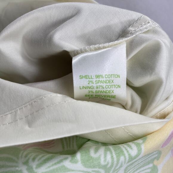 LILLY PULITZER Skirt 12 Parrot Bird Floral Skort Golf Tennis Stretch Cotton - Picture 11 of 14